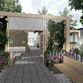 ARANŻACJA PATIO PRZY SZKOLE WYŻSZEJ - 2