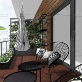 BALKON W STYLU INDUSTRIALNYM - 1
