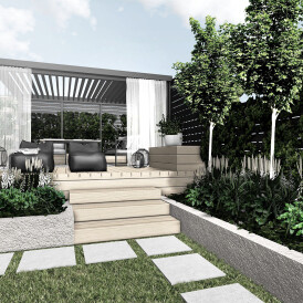 NOWOCZESNY TARAS PRZY APARTAMENTOWCU - 0